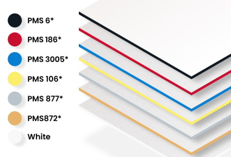 Impression cartes d'affaires avec tranches colorées
